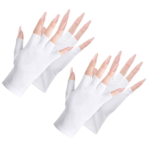ACWOO UV Shield Handschuhe Nägel, UV Schutz Fingerlose Handschuhe Damen, UV Handschuhe, Maniküre Handschuhe Professionelle für Nagellac von ACWOO
