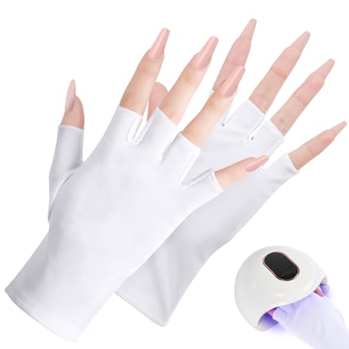 ACWOO UV Shield Handschuhe Nägel, UV Schutz Fingerlose Handschuhe Damen UV Handschuhe, Maniküre Handschuhe Professionelle für Nagellac von ACWOO