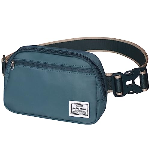 ACdream Hüfttasche zum Laufen, Bauchtasche für Damen und Herren, Crossbody-Gürteltasche, Bauchtasche mit verstellbarem Gurt für Wandern, Workout, Sport, Reisen, AB - Pfauenblau, Small von ACdream