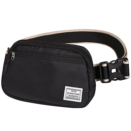 ACdream Hüfttasche zum Laufen, Bauchtasche für Damen und Herren, Crossbody-Gürteltasche, Bauchtasche mit verstellbarem Gurt für Wandern, Workout, Sport, Reisen, AC - Schwarz, Small von ACdream