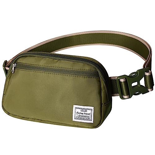 ACdream Hüfttasche zum Laufen, Bauchtasche für Damen und Herren, Crossbody-Gürteltasche, Bauchtasche mit verstellbarem Gurt für Wandern, Workout, Sport, Reisen, Olivgrün, Small von ACdream