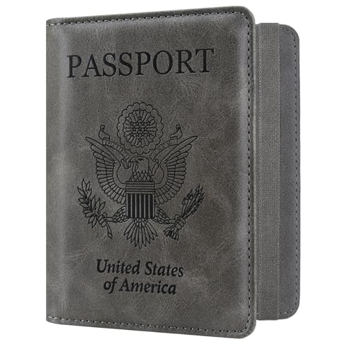 ACdream RFID-blockierende Reisebrieftasche – Premium-PU-Leder-Hülle, Reisepass Buch mit Kartenhalter, Stiftschlitz, hält Organisation und Reiseutensilien für Damen und Herren, *A - Grau, ACdream RFID-blockierende Reisebrieftasche – Premium-PU-Leder-Hülle, Reisepass Buch mit Kartenhalter, Stiftschlitz, hält Organisation und Reiseutensilien für Damen und Herren, *A - Grau, von ACdream