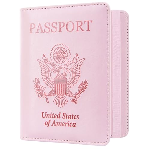 ACdream RFID-blockierende Reisebrieftasche – Premium-PU-Leder-Hülle, Reisepass Buch mit Kartenhalter, Stiftschlitz, hält Organisation und Reiseutensilien für Damen und Herren, *A - Hellrosa, ACdream RFID-blockierende Reisebrieftasche – Premium-PU-Leder-Hülle, Reisepass Buch mit Kartenhalter, Stiftschlitz, hält Organisation und Reiseutensilien für Damen und Herren, *A - Hellrosa, von ACdream