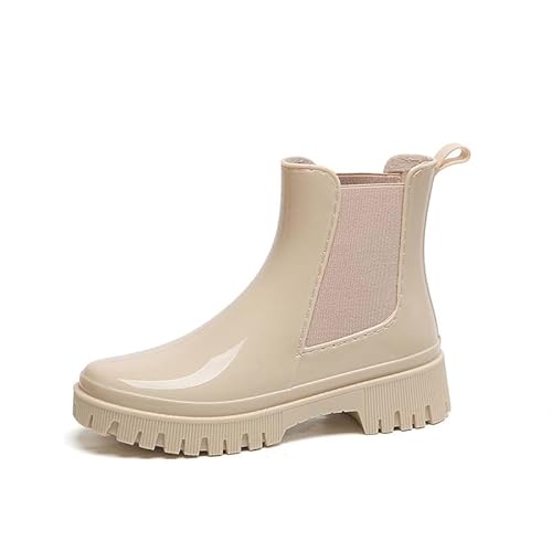 ACosySch Damen Gummistiefel Wasserdicht Gummistiefeletten Regenstiefel Fashion Rain Boots Ankle Boots Garden Shoes Chelsea-Stiefel Rubber Ankle Boots ACosySch Damen Gummistiefel Wasserdicht Gummistiefeletten Regenstiefel Fashion Rain Boots Ankle Boots Garden Shoes Chelsea-Stiefel Rubber Ankle Boots von ACosySch