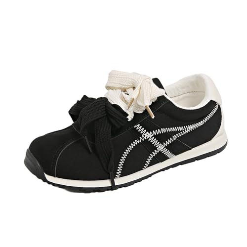ACosySch Damen Sneakers Elegante Leichte Damen Retro Design Sneaker mit Plattformsohle Atmungsaktive CanvasSchuhe für Stadt Freizeit von ACosySch