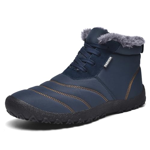 ACosySch Herren Draußen Hausschuhe rutschfest Warm Gefüttert Hausschuhe Damen Winter Slip-on Hausschuhe mit Fussbett Größe 37-47 von ACosySch