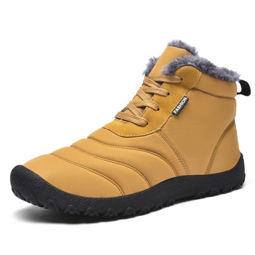 ACosySch Herren Draußen Hausschuhe rutschfest Warm Gefüttert Hausschuhe Damen Winter Slip-on Hausschuhe mit Fussbett Größe 37-47 von ACosySch