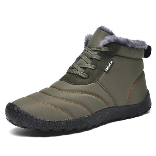 ACosySch Herren Draußen Hausschuhe rutschfest Warm Gefüttert Hausschuhe Damen Winter Slip-on Hausschuhe mit Fussbett Größe 37-47 von ACosySch