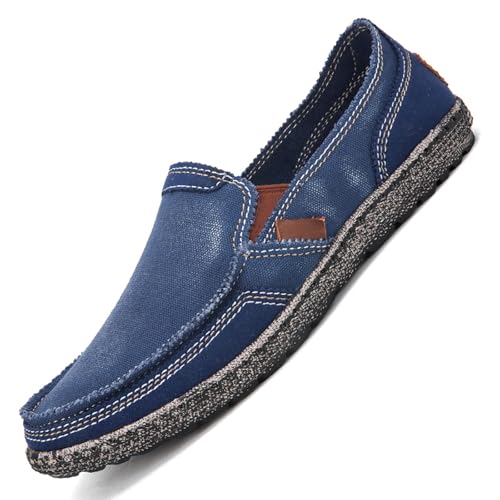 ACosySch Herren Freizeitschuhe Business Pantoffeln Herren rutschfeste Freizeitschuhe Canvas Sneakers Bootsschuhe Low Top Atmungsaktive Walking Schuhe von ACosySch