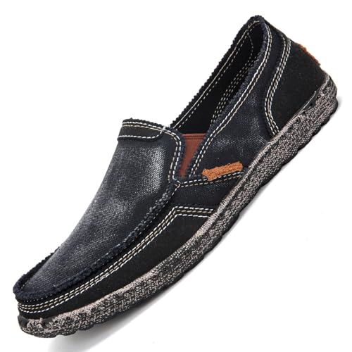 ACosySch Herren Freizeitschuhe Business Pantoffeln Herren rutschfeste Freizeitschuhe Canvas Sneakers Bootsschuhe Low Top Atmungsaktive Walking Schuhe von ACosySch