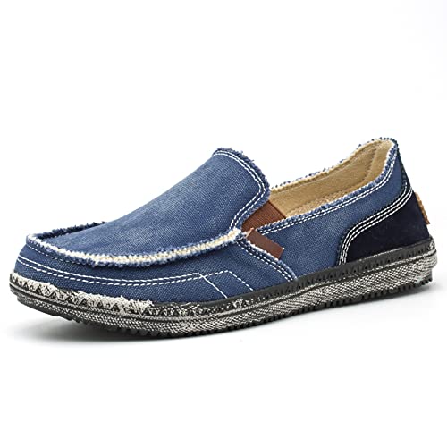 ACosySch Herren Klassische Mokassins Flache Slipper Espadrilles Freizeitschuhe Bequeme Fahrschuhe Segelschuhe Atmungsaktive Bootsschuhe Deckschuhe Blau EU 40 ACosySch Herren Klassische Mokassins Flache Slipper Espadrilles Freizeitschuhe Bequeme Fahrschuhe Segelschuhe Atmungsaktive Bootsschuhe Deckschuhe Blau EU 40 von ACosySch