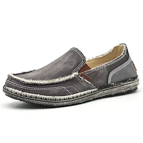 ACosySch Herren Klassische Mokassins Flache Slipper Espadrilles Freizeitschuhe Bequeme Fahrschuhe Segelschuhe Atmungsaktive Bootsschuhe Deckschuhe Grau EU 44 ACosySch Herren Klassische Mokassins Flache Slipper Espadrilles Freizeitschuhe Bequeme Fahrschuhe Segelschuhe Atmungsaktive Bootsschuhe Deckschuhe Grau EU 44 von ACosySch