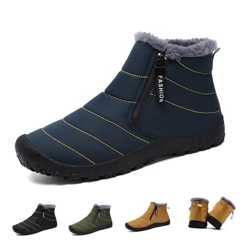 ACosySch Herren Winterschuhe Warm Wasserdicht Barfussschuhe Barefoot Shoes Gefüttert Schneestiefel Winter Outdoor Boots Winterstiefel von ACosySch