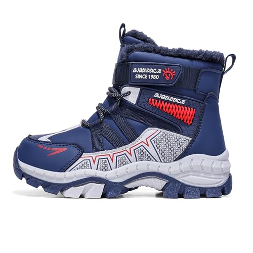 ACosySch Kinder Winterschuhe Gefüttert Winterstiefel Trekkingschuhe für Jungen Mädchen Outdoor rutschfest Winterschuhe Gr.30-40 von ACosySch