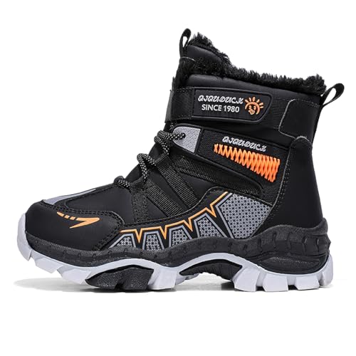 ACosySch Kinder Winterschuhe Gefüttert Winterstiefel Trekkingschuhe für Jungen Mädchen Outdoor rutschfest Winterschuhe Gr.30-40 von ACosySch