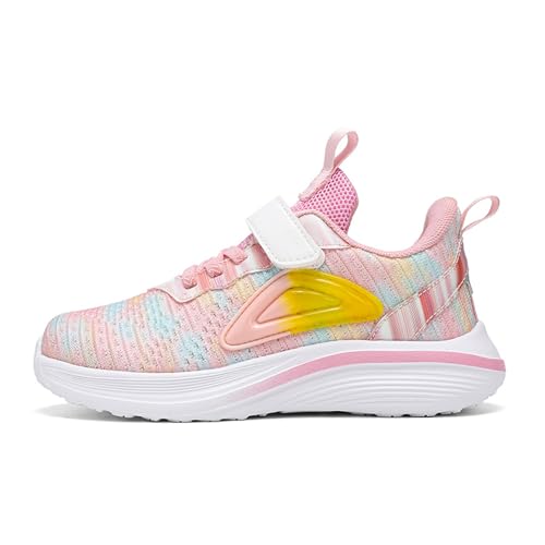 ACosySch Turnschuhe Kinder Sportschuhe Mädchen Sneaker Hallenschuhe Atmungsaktiv Laufschuhe Outdoor Schnüren Tennisschuhe von ACosySch