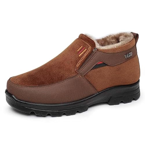 ACosySch Winter Extra weite Diabetikerschuhe aus Baumwolle Herren Warm Gefüttert Winterstiefel Bequem rutschfest Winterschuhe GR.39-48 von ACosySch