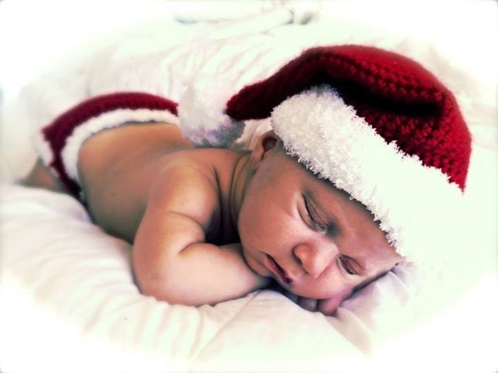 Baby Santa Anzug - Windelhülle & Mütze von ACrochetDesigns