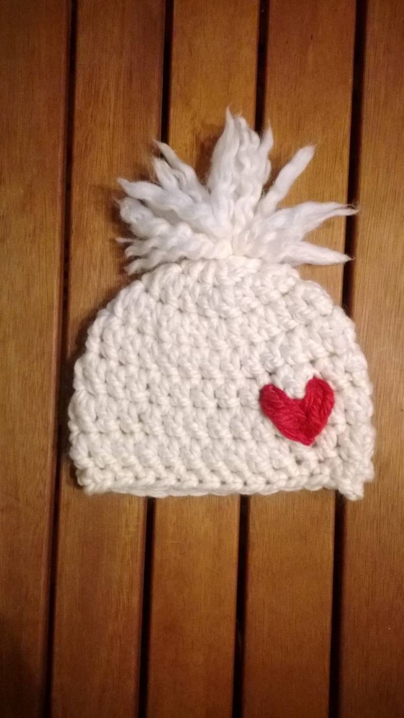 Klobige Herz Shag Beanie von ACrochetDesigns