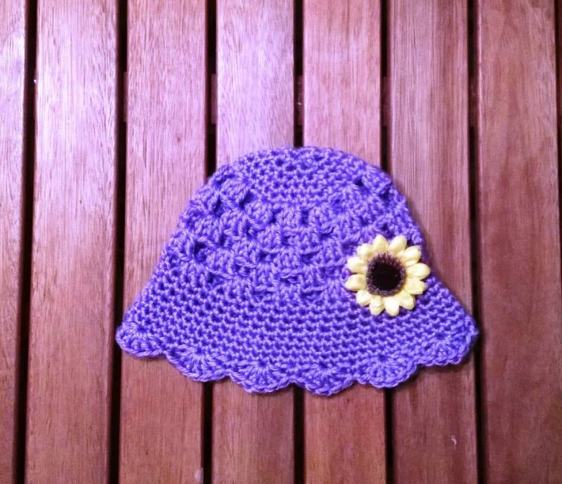 Lila Mini Sonnenblume Sonnenhut von ACrochetDesigns