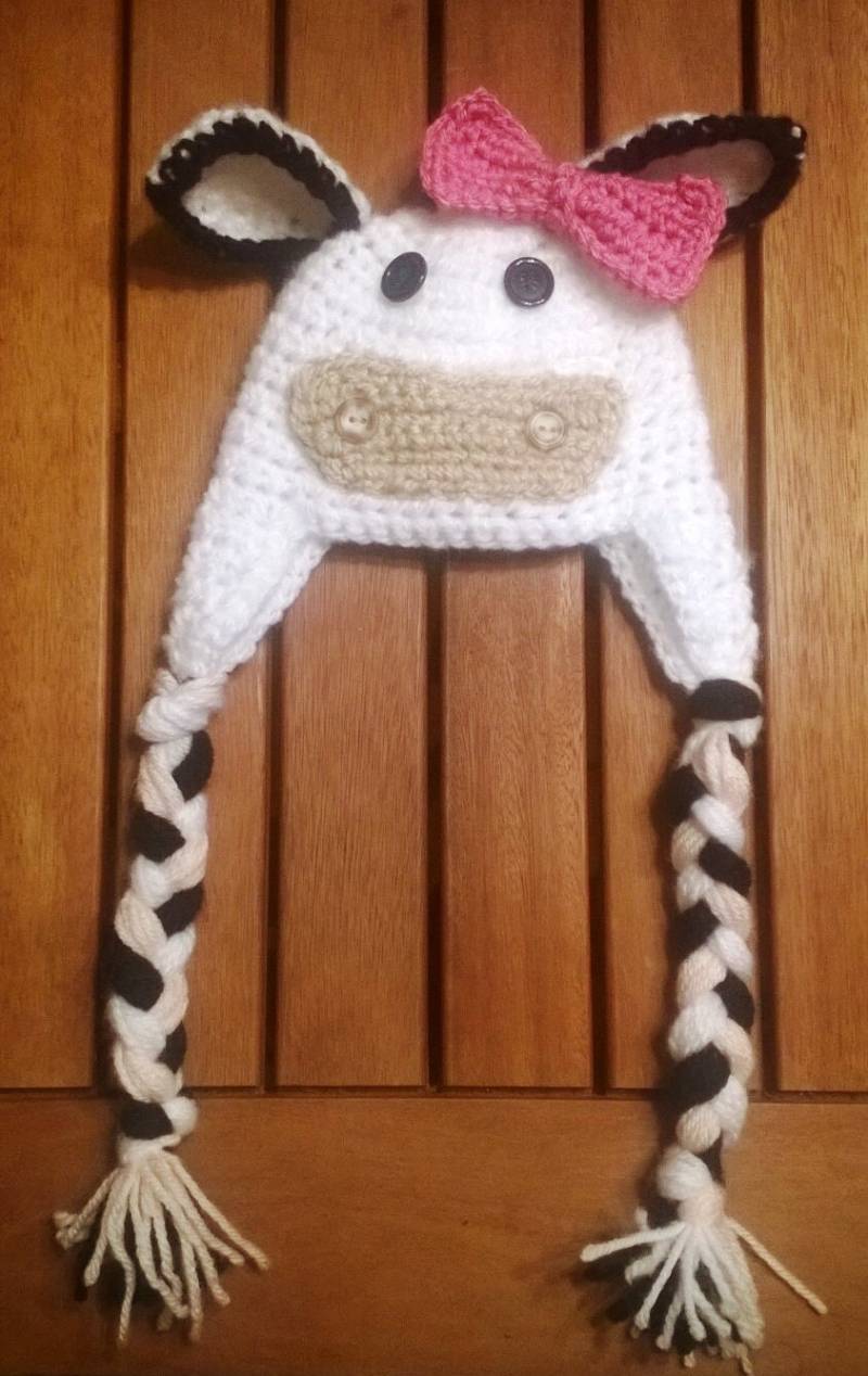 Moo-Cow-Plüschmütze von ACrochetDesigns