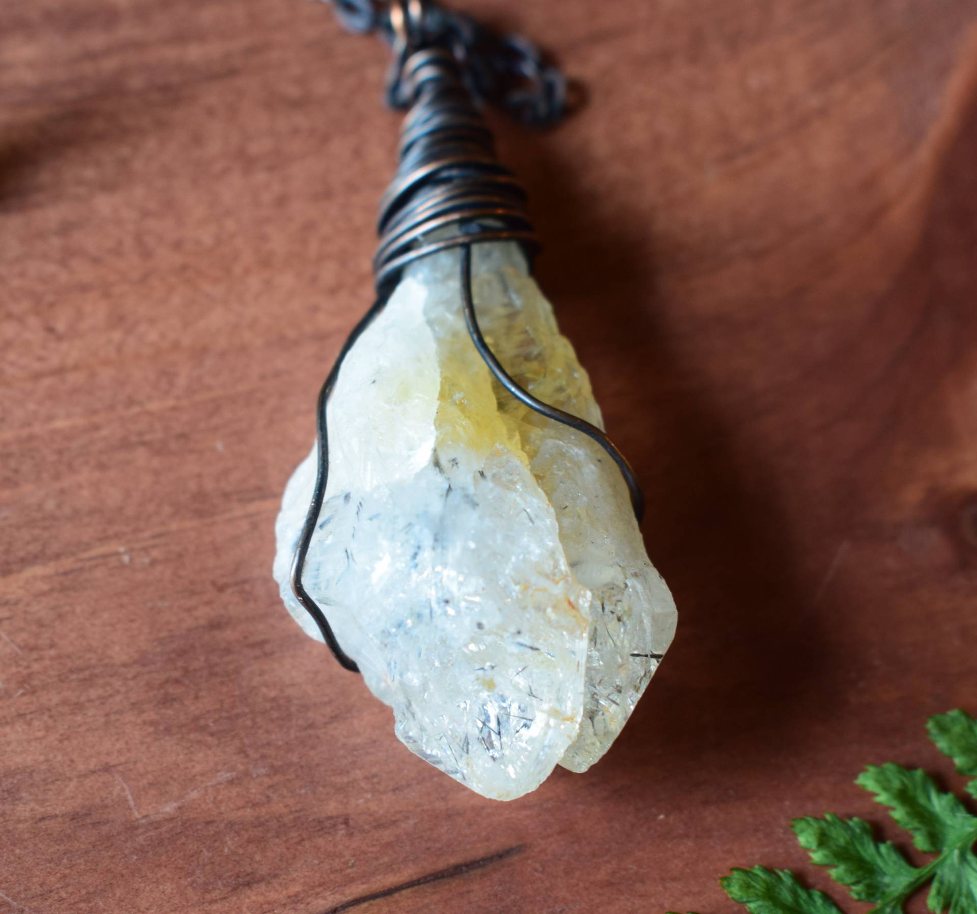 Rohe Kristall Kupfer Gewickelte Anhänger von ACrowsNestTradingCo