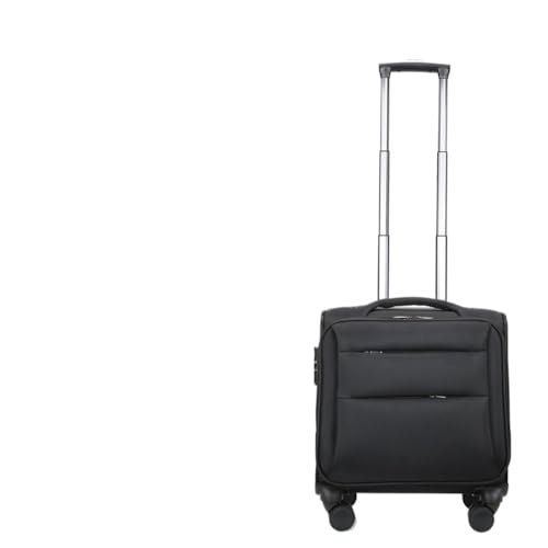 AD-BCrbgen Kleiner Rollgepäck-Trolley for Herren und Damen, Leichter Reise-Trolley, multifunktionaler Gepäck-Trolley, niedliches Reisegepäck, geeignet for Geschäftsreisen und Reisen(Black,12 inch) von AD-BCrbgen