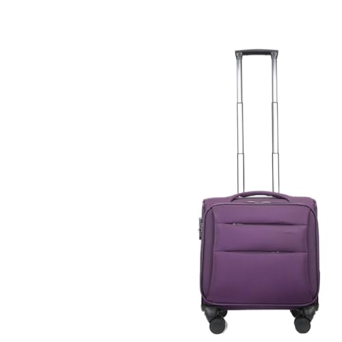 AD-BCrbgen Kleiner Rollgepäck-Trolley for Herren und Damen, Leichter Reise-Trolley, multifunktionaler Gepäck-Trolley, niedliches Reisegepäck, geeignet for Geschäftsreisen und Reisen(Purple,16") von AD-BCrbgen