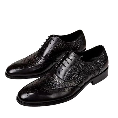 AD-BCrbgen Schwarze Herren-Loafer, formelle Abendschuhe, Slip-On, Business-Casual, Bequeme Lederschuhe, Elegante Büroaktivitäten, feine Handwerkskunst(Black_48) von AD-BCrbgen