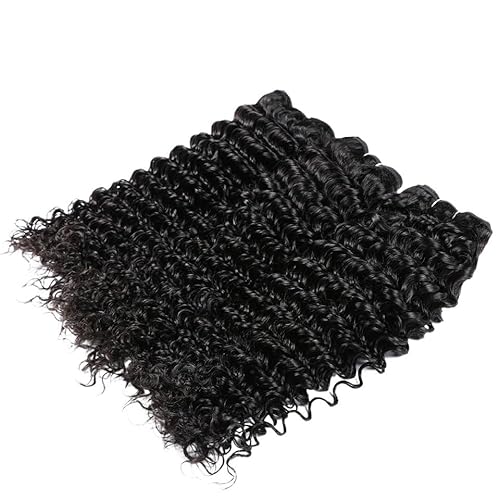 Damen-Haarblock-Locken, Spitzen-Kopfschmuck-Perücken, naturfarbene Faserperücken, glatte Vorhang-Locken (Color : 12inch) von AD-BCrbgen