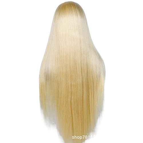 Damen-Perücke mit gelocktem Haar, Spitzenkopfbedeckungsperücke, Faserperücke, hitzebeständige geflochtene Haarperücke (Color : 22inch) von AD-BCrbgen