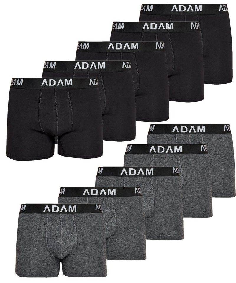 ADAM JEANS Boxershorts Herren Boxershorts aus extra weicher Baumwolle Boxer-1 (10-St., 2er Set, 6er Set, 8er Set, 10er Set, 12er Set) Boxershorts Herren Boxer Shorts Männer Unterhosen Trunks Underwear von ADAM JEANS