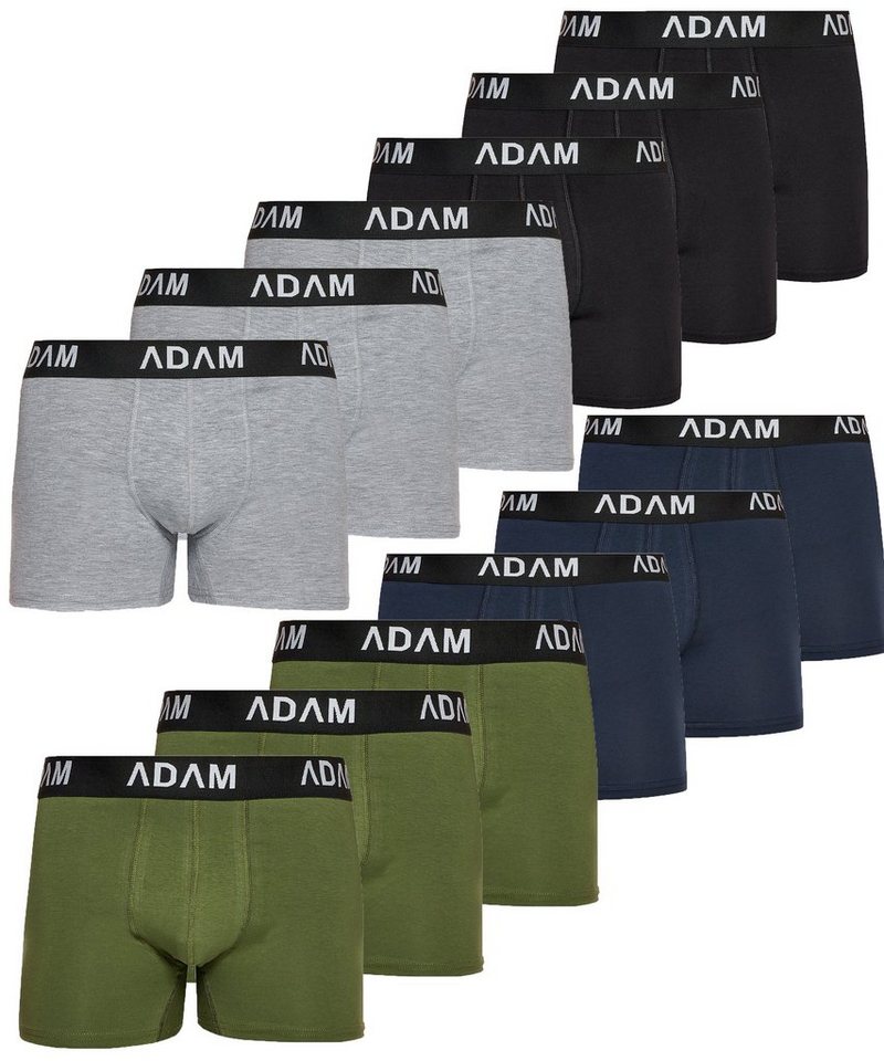 ADAM JEANS Boxershorts Boxer-1 (12-St., 2er Set, 6er Set, 8er Set, 10er Set, 12er Set) Boxershorts Herren Boxer Shorts Männer Unterhosen Trunks Underwear von ADAM JEANS