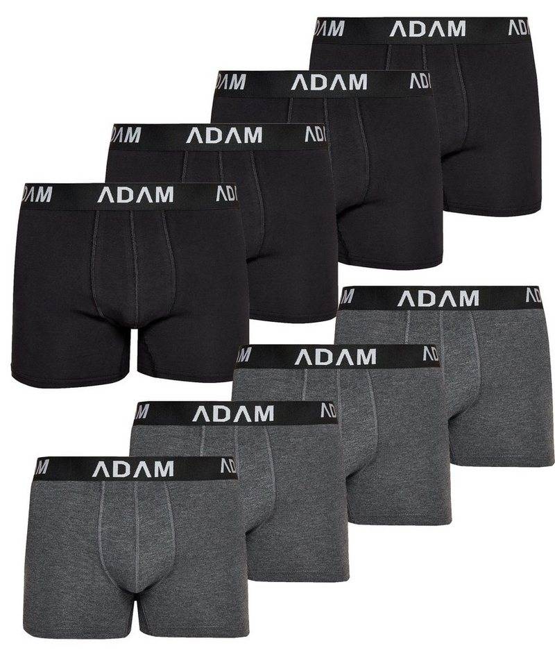 ADAM JEANS Boxershorts Herren Boxershorts aus extra weicher Baumwolle Boxer-1 (8-St., 2er Set, 6er Set, 8er Set, 10er Set, 12er Set) Boxershorts Herren Boxer Shorts Männer Unterhosen Trunks Underwear von ADAM JEANS