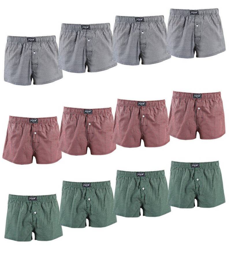 ADAM JEANS Webboxer Gewebte Boxershorts American Unterhosen Herren Boxershorts Kariert (12-St., 3er Set, 6er Set, 12er Set) Web Boxershorts Herren lockere Boxershorts Herren weit Männer Boxer von ADAM JEANS