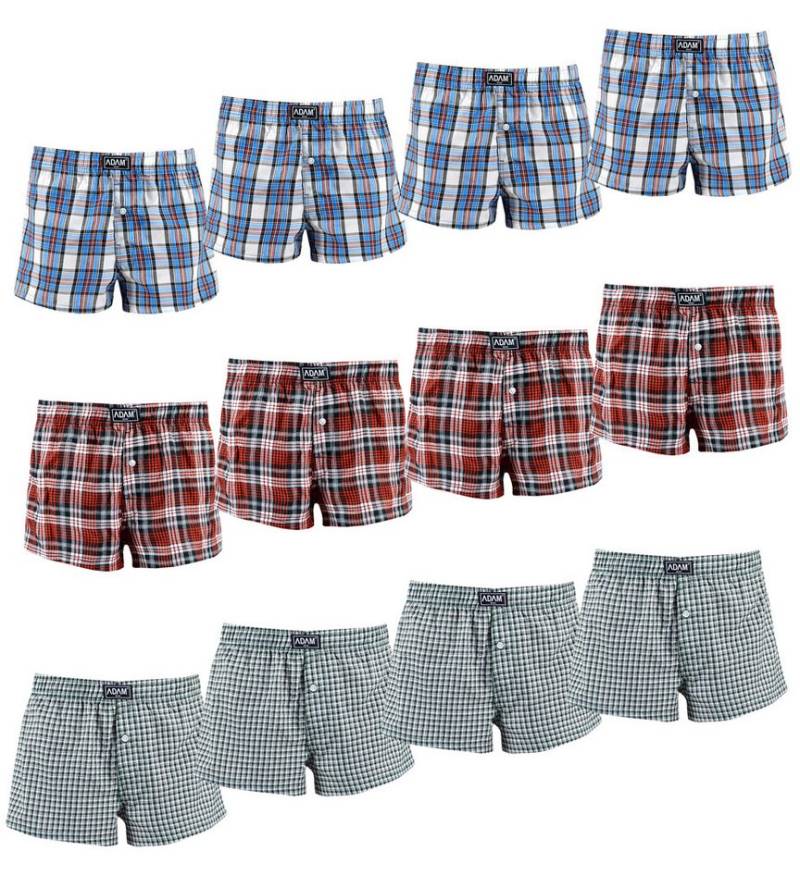 ADAM JEANS Webboxer Gewebte Boxershorts American Unterhosen Herren Boxershorts Kariert (12-St., 3er Set, 6er Set, 12er Set) Web Boxershorts Herren lockere Boxershorts Herren weit Männer Boxer von ADAM JEANS