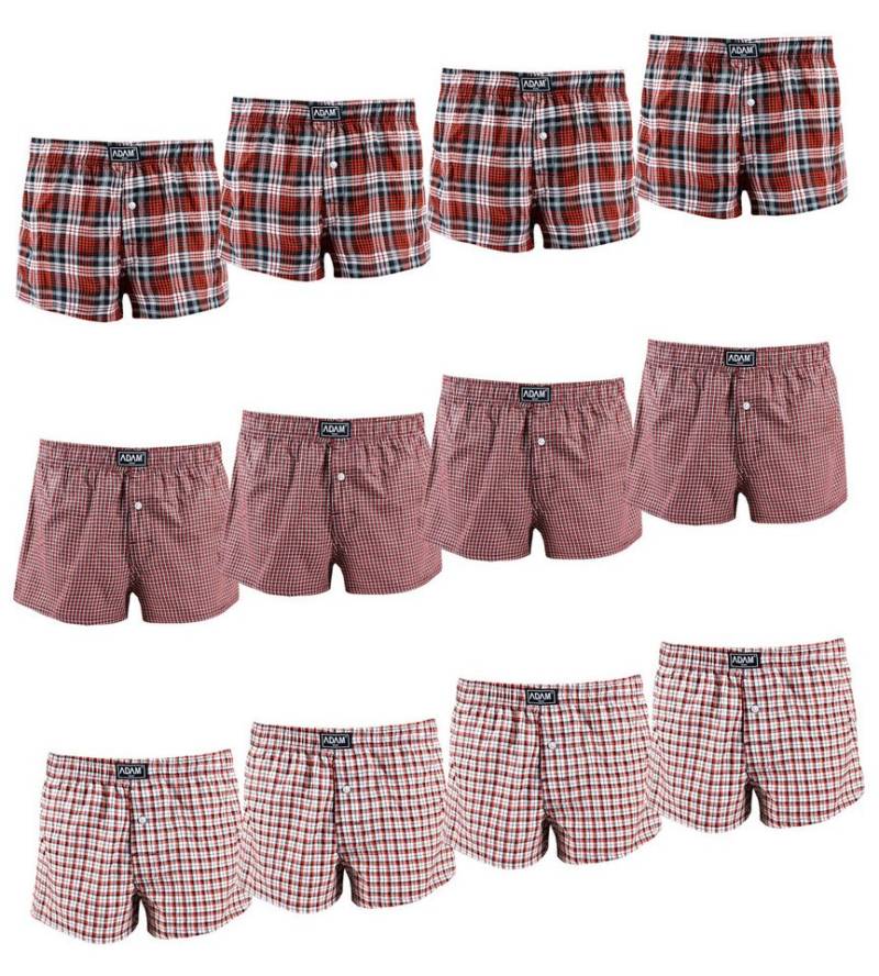 ADAM JEANS Webboxer Gewebte Boxershorts American Unterhosen Herren Boxershorts Kariert (12-St., 3er Set, 6er Set, 12er Set) Web Boxershorts Herren lockere Boxershorts Herren weit Männer Boxer von ADAM JEANS