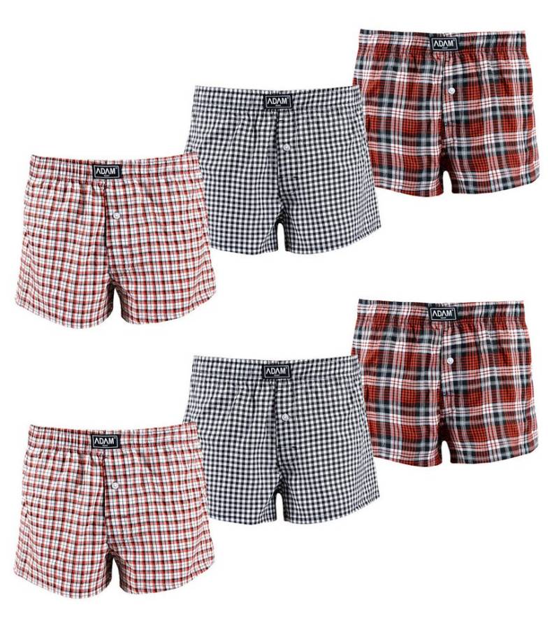 ADAM JEANS Webboxer Gewebte Boxershorts American Unterhosen Herren Boxershorts Kariert (6-St., 3er Set, 6er Set, 12er Set) Web Boxershorts Herren lockere Boxershorts Herren weit Männer Boxer von ADAM JEANS