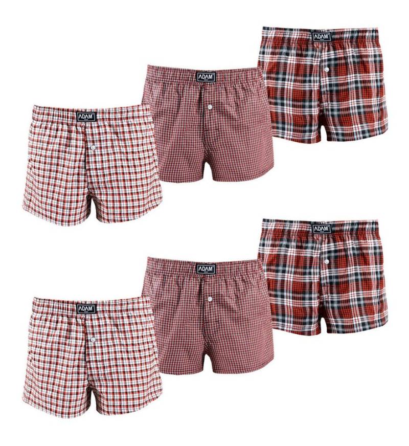 ADAM JEANS Webboxer Gewebte Boxershorts American Unterhosen Herren Boxershorts Kariert (6-St., 3er Set, 6er Set, 12er Set) Web Boxershorts Herren lockere boxershorts herren weit Männer Boxer von ADAM JEANS
