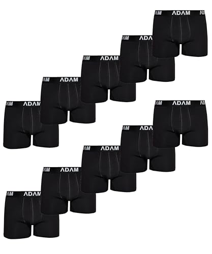 ADAM Boxershorts Herren 10 Pack – Extraweiche Herren Boxershorts aus Baumwolle - Zustellung in 2 Tagen von ADAM