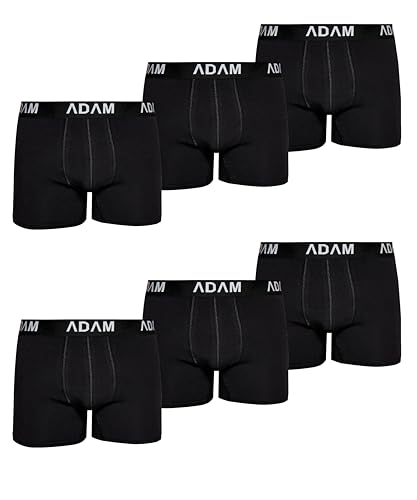 ADAM Boxershorts Herren 6 Pack Herren-Boxershorts Baumwolle von ADAM