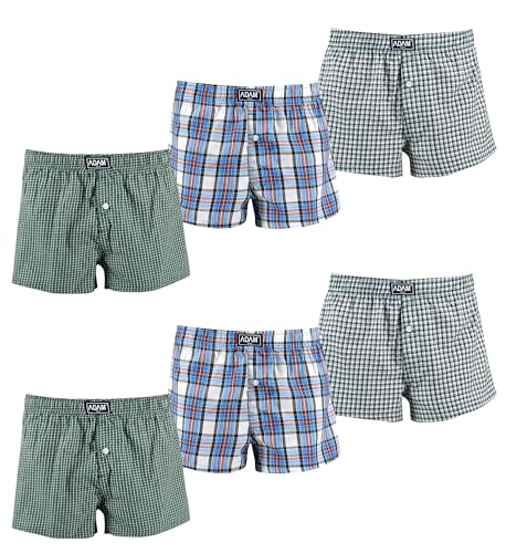 ADAM Boxershorts Herren Baumwolle 100% Weite Boxer-Shorts locker Web-Boxershorts kariert Weite Männer Unterhosen ADAM Boxershorts Herren Baumwolle 100% Weite Boxer-Shorts locker Web-Boxershorts kariert Weite Männer Unterhosen von ADAM