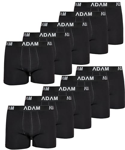 ADAM Boxershorts Herren Unterwäsche 6er / 8er / 10er /12er Pack - Premium Männer Boxer-Shorts Herren Trunks Boxer aus extraweicher Baumwolle von ADAM