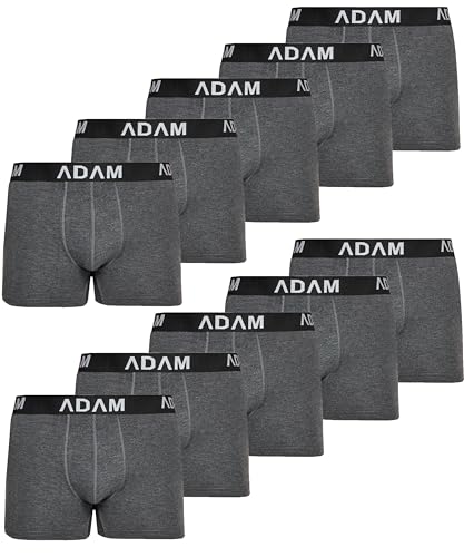 ADAM Boxershorts Herren Boxershorts 6er / 8er / 10er /12er Pack - Premium Männer Boxershorts Herren Trunks Boxer aus extraweicher Baumwolle von ADAM