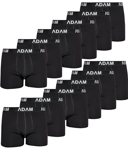 ADAM Boxershorts Herren Unterwäsche 6er / 8er / 10er /12er Pack - Premium Männer Boxer-Shorts Herren Trunks Boxer aus extraweicher Baumwolle von ADAM