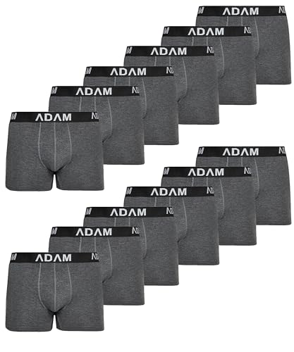 ADAM Boxershorts Herren Unterwäsche 6er / 8er / 10er /12er Pack - Premium Männer Boxer-Shorts Herren Trunks Boxer aus extraweicher Baumwolle von ADAM