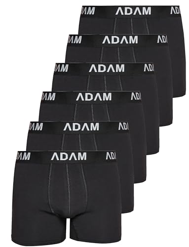 ADAM Boxershorts Herren Unterwäsche 6er / 8er / 10er /12er Pack - Premium Männer Boxer-Shorts Herren Trunks Boxer aus extraweicher Baumwolle von ADAM