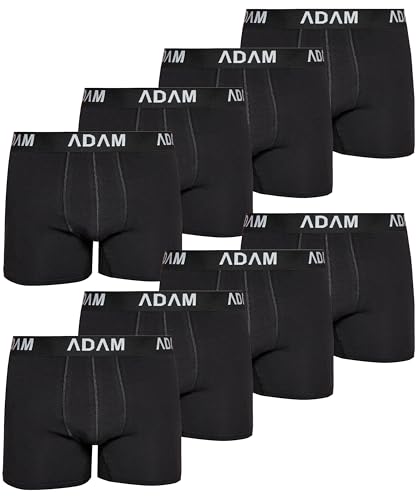 ADAM Boxershorts Herren Unterwäsche 6er / 8er / 10er /12er Pack - Premium Männer Boxer-Shorts Herren Trunks Boxer aus extraweicher Baumwolle von ADAM