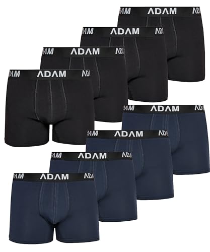 ADAM Boxershorts Herren Unterwäsche 6er / 8er / 10er /12er Pack - Premium Männer Boxer-Shorts Herren Trunks Boxer aus extraweicher Baumwolle von ADAM