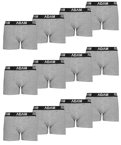 ADAM Boxershorts Herren Unterwäsche 6er / 8er / 10er /12er Pack - Premium Männer Boxer-Shorts Herren Trunks Boxer aus extraweicher Baumwolle von ADAM